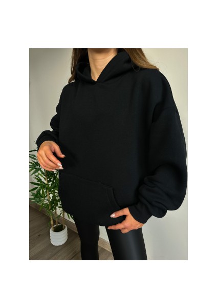 Siyah Oversıze Sweatshirt