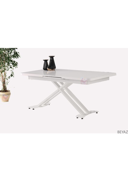 Açılır Milano Masa Mdf x Beyaz Metal Ayak ( Ortadan Açılır ) 70X120 cm fırsatları
