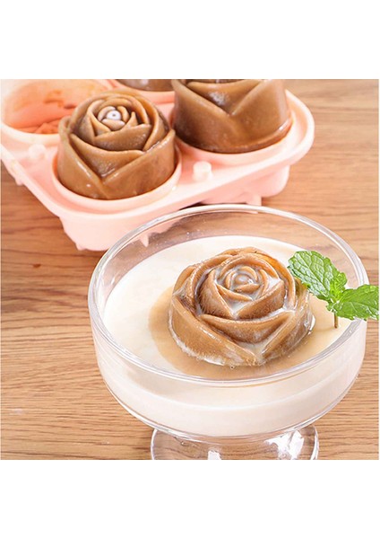 Gül Buz Kalıbı, Kapaklı, Silikon, Çok Amaçlı Büyük Boy