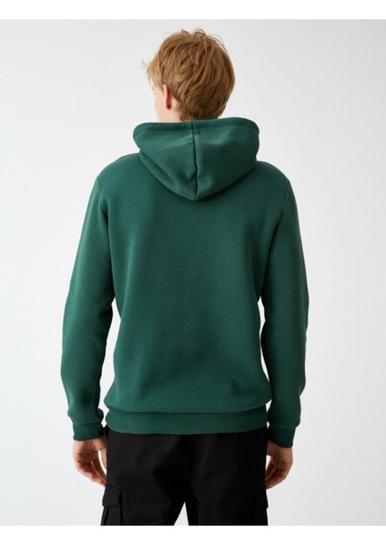 Erkek Yeşil Kapüsonlu Uzun Kollu Sweatshirt fırsatları