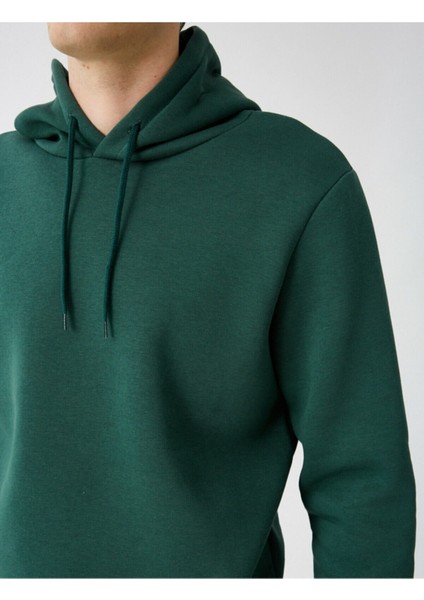 Erkek Yeşil Kapüsonlu Uzun Kollu Sweatshirt indirimleri