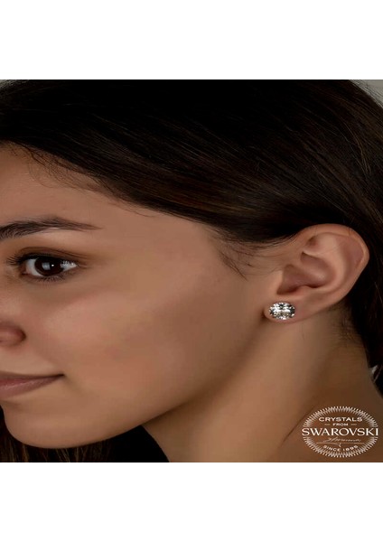 Swarovski Crystal Taşlı Gümüş Çivili Kadın Küpe fiyatları