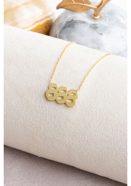 Kadın 925 Ayar Gümüş 888 Melek Sayıları Kolye modelleri