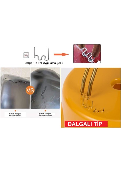 200 Adet 0,8mm Dalgalı Tip Plastik Kaynak Zımba Teli