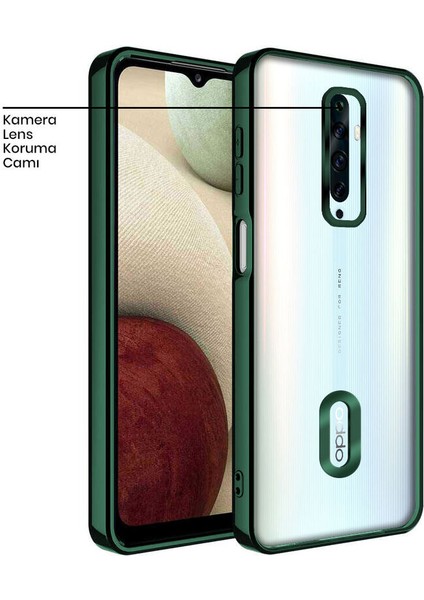 Oppo Reno 2z Kılıf Zebana Glint Silikon Kılıf Yeşil
