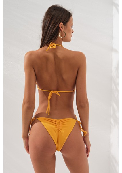 Üçgen Doldulu Brazilian Bikini Takım Hardal 231223 fiyatları