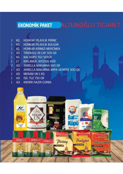 Ramazan Paketi Kumanya Yardım Erzak Gıda Kolisi Ekonomik Paket fiyatları