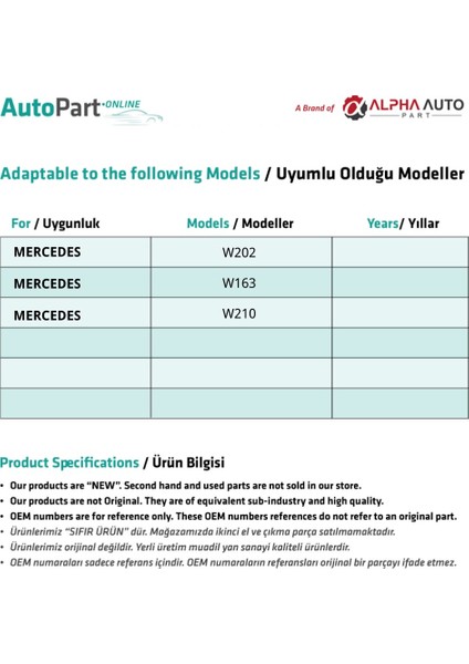 Mercedes W202/ W163/ W210 Elegance Için Otomatik Vites Topuzu- Siyah fiyatları