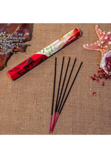 International Rose Sandal Jasmine Hexa 20'li Çubuk Tütsü (1 Saate Kadar Yanma Süresi)