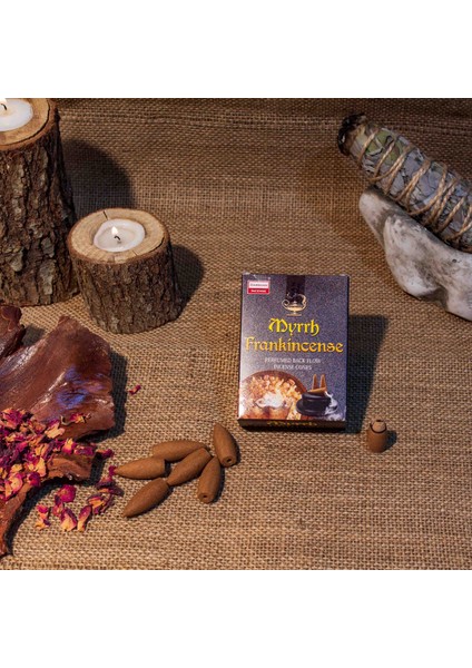 International Myrrh Frankincensegeri Akış (Back Flow) Tütsü 10 Adet
