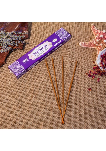 International Nag Champa Naturel Lavanta 15 Gram Çubuk Tütsü (1 Saate Kadar Yanma Süresi)
