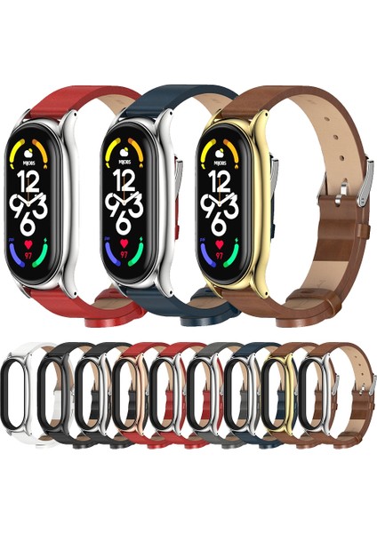 Xiaomi Mi Band 7/7 Nfc Kahverengi Gümüş Için Mikrofiber Deri Izleme Bandı (Yurt Dışından) fiyatları