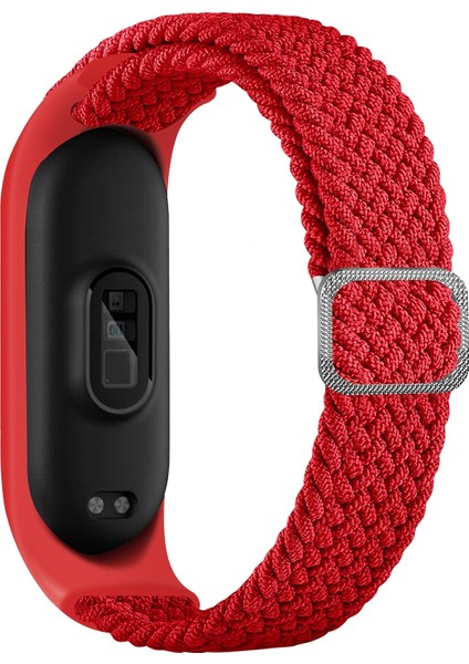 Xiaomi Mi Band 7 Kırmızı Için Naylon Örgülü Saat Bandı (Yurt Dışından)