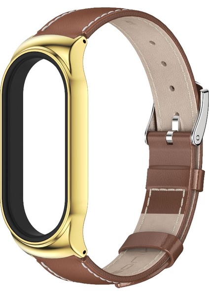 Xiaomi Mi Band 7/7 Nfc Kahverengi Altın Için Üst Kat Cowhide Saat Bandı (Yurt Dışından) modelleri
