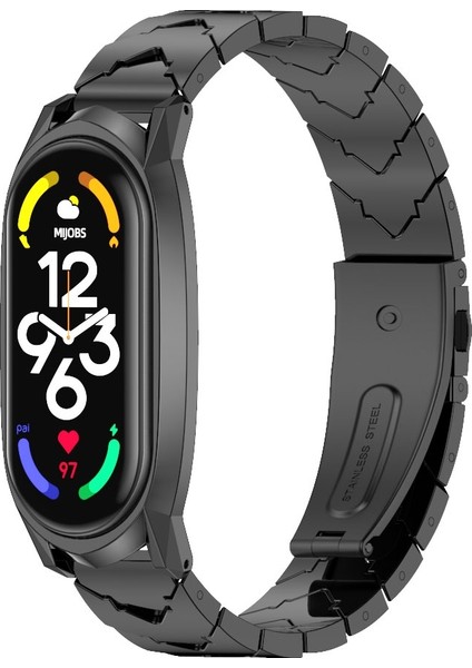 Xiaomi Mi Band 7/7 Nfc Black Için Paslanmaz Ste Watch Band (Yurt Dışından)