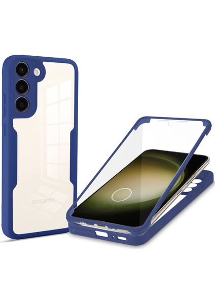 Galaxy S23 Için Yumuşak Tpu Ekran Koruyucu Telefon Kılıfı - Mavi (Yurt Dışından)