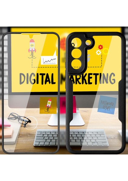 Galaxy S23 Için Yumuşak Tpu Ekran Koruyucu Telefon Kılıfı - Mavi (Yurt Dışından) modelleri