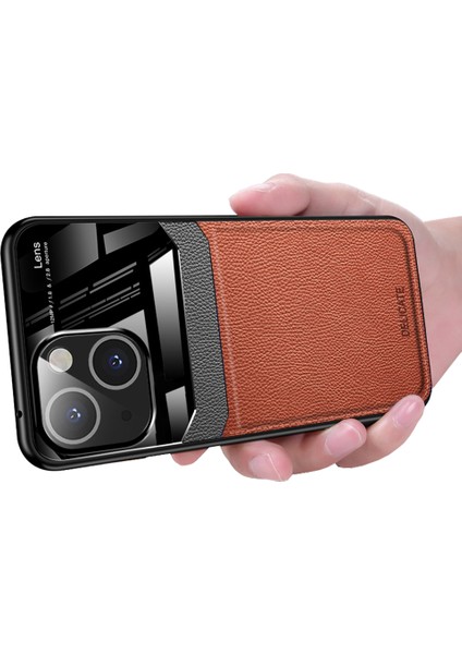 Apple iPhone 14 Için Tpu Cam Lens Korumalı Telefon Kılıfı - Kahverengi (Yurt Dışından)