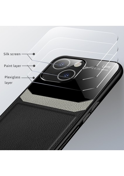 Apple iPhone 14 Için Tpu Cam Lens Korumalı Telefon Kılıfı - Kahverengi (Yurt Dışından)