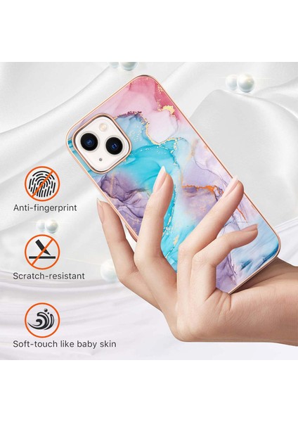 Apple iPhone 14 Plus Için Ince Desenli Tpu Tampon Telefon Kılıfı - Mavi (Yurt Dışından) modelleri