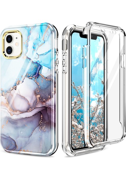 Apple iPhone 14 Pro Için Desen Tpu Tampon Telefon Kılıfı - Mavi (Yurt Dışından)