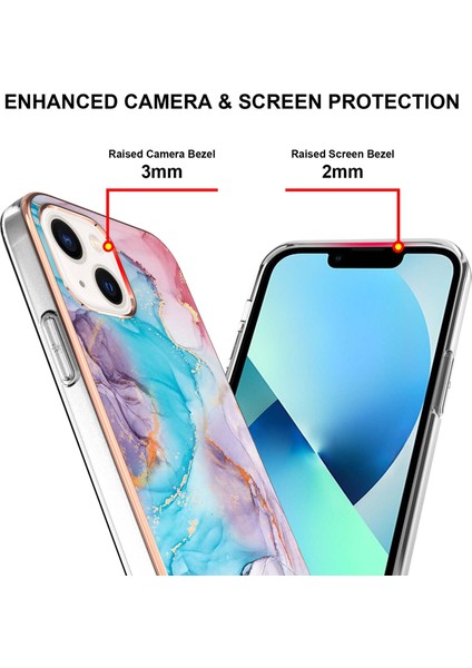Apple iPhone 14 Plus Için Ince Desenli Tpu Tampon Telefon Kılıfı - Mavi (Yurt Dışından) indirimleri