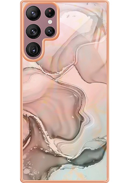 Galaxy S23 Ultra Için Desen Sert Arka Şeffaf Tpu Tampon Telefon Kılıfı - Rose Gold (Yurt Dışından) fiyatları