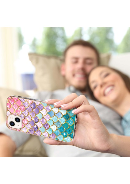 Apple iPhone 14 Için Ince Desenli Tpu Tampon Telefon Kılıfı - Renkli (Yurt Dışından) fiyatları