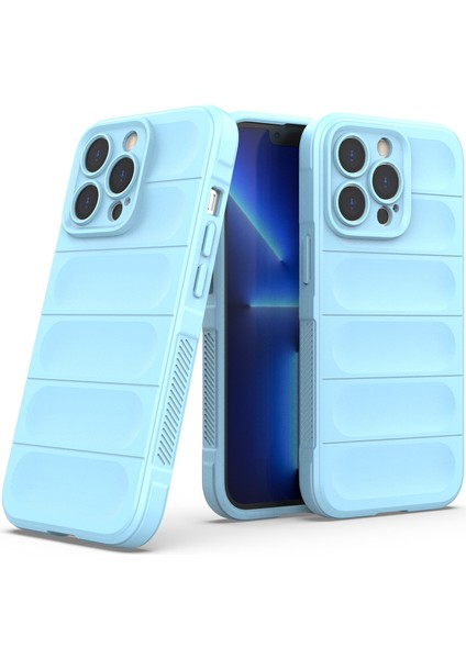 Apple iPhone 14 Pro Max Için Yumuşak Kauçuk Telefon Kılıfı - Mavi (Yurt Dışından)