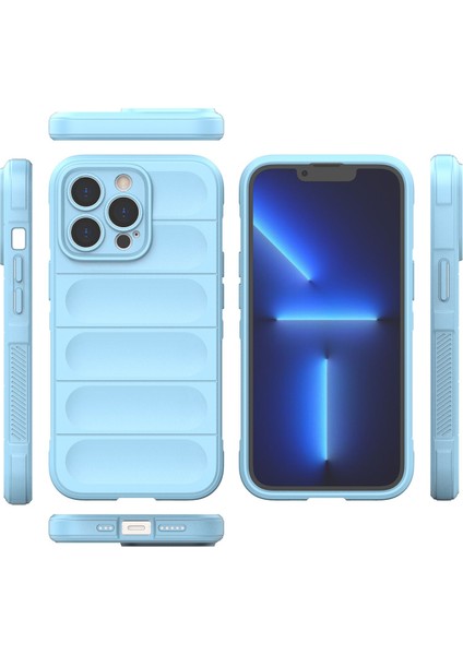 Apple iPhone 14 Pro Max Için Yumuşak Kauçuk Telefon Kılıfı - Mavi (Yurt Dışından) modelleri