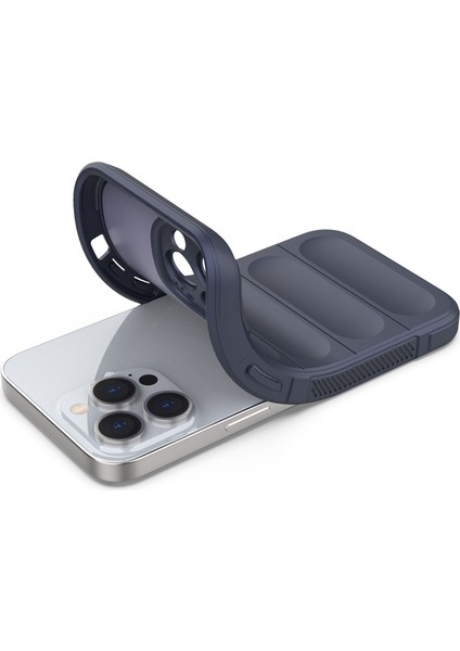 Apple iPhone 14 Pro Max Için Yumuşak Kauçuk Telefon Kılıfı - Lacivert (Yurt Dışından) modelleri