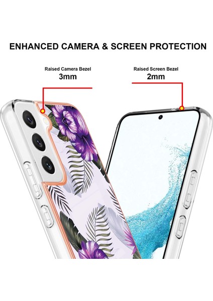Galaxy S23+ Için Ince Desenli Tpu Tampon Telefon Kılıfı - Mor (Yurt Dışından) fırsatları
