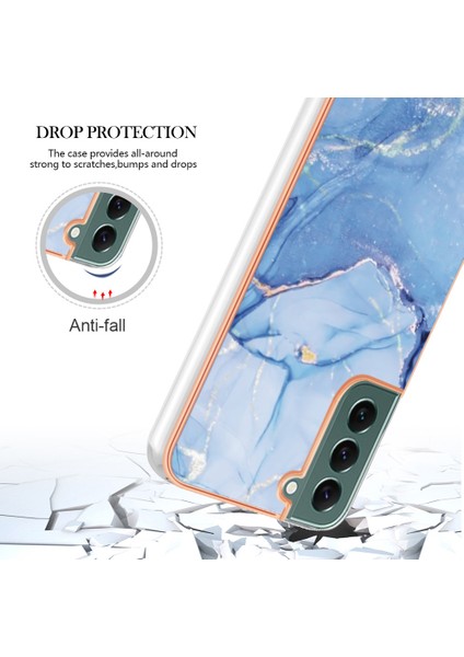 Galaxy S23+ Için Desen Sert Arka Şeffaf Tpu Tampon Telefon Kılıfı - Mavi (Yurt Dışından) indirimleri