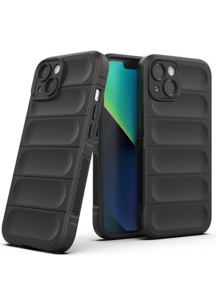 Apple iPhone 14 Için Yumuşak Kauçuk Telefon Kılıfı - Siyah (Yurt Dışından)