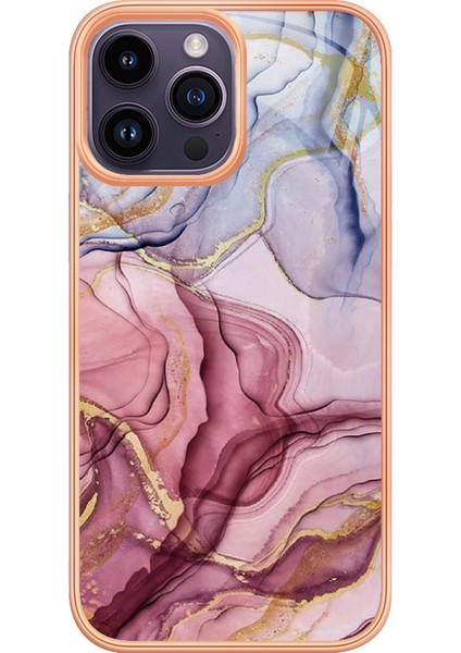 Apple iPhone 14 Pro Max Için Desen Sert Arka Şeffaf Tpu Tampon Telefon Kılıfı - Rose (Yurt Dışından) fiyatları