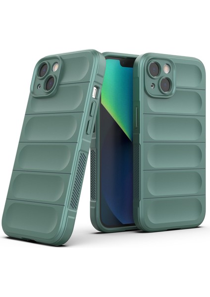 Apple iPhone 14 Plus Için Yumuşak Kauçuk Telefon Kılıfı - Yeşil (Yurt Dışından)