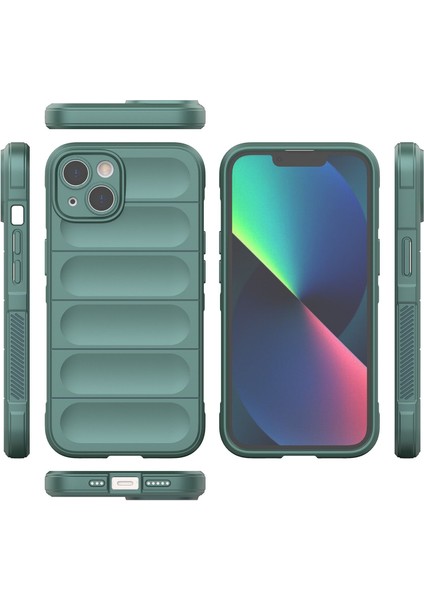 Apple iPhone 14 Plus Için Yumuşak Kauçuk Telefon Kılıfı - Yeşil (Yurt Dışından)