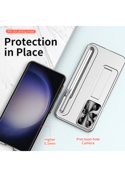 Galaxy S23 Ultra Için Lüks Elektrolizle Sert Pc Telefon Kılıfı - Gümüş (Yurt Dışından) fiyatları