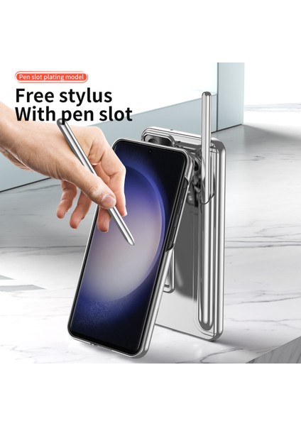 Galaxy S23 Ultra Için Lüks Elektrolizle Sert Pc Telefon Kılıfı - Gümüş (Yurt Dışından) fırsatları