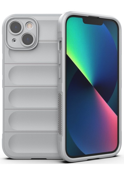 Apple iPhone 14 Için Yumuşak Kauçuk Telefon Kılıfı - Gri (Yurt Dışından)