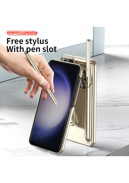 Galaxy S23 Ultra Için Lüks Elektrolizle Sert Pc Telefon Kılıfı - Altın (Yurt Dışından) fırsatları