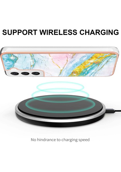 Galaxy S23 Için Mermer Desenli Tpu Tampon Telefon Kılıfı - Altın (Yurt Dışından) modelleri