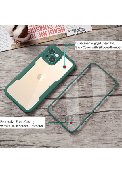 Apple iPhone 14 Plus Için Yumuşak Tpu Ekran Koruyucu Telefon Kılıfı - Mavi (Yurt Dışından)