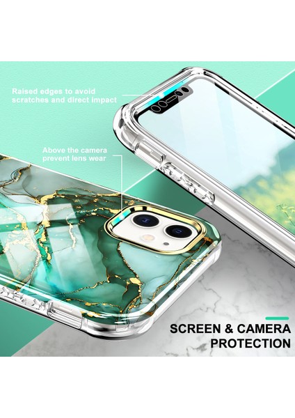 Apple iPhone 14 Plus Için Desen Tpu Tampon Telefon Kılıfı - Yeşil (Yurt Dışından) modelleri