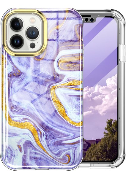 Apple iPhone 14 Plus Için Desen Tpu Tampon Telefon Kılıfı - Mor (Yurt Dışından) fiyatları
