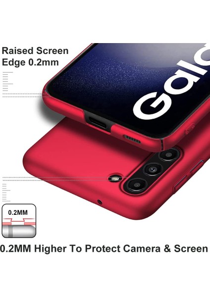 Galaxy S23+ Için Ince Sert Pc Mat Arka Telefon Kılıfı - Kırmızı (Yurt Dışından) modelleri