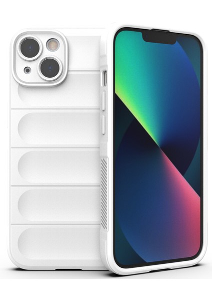 Apple iPhone 14 Plus Için Yumuşak Kauçuk Telefon Kılıfı - Beyaz (Yurt Dışından)