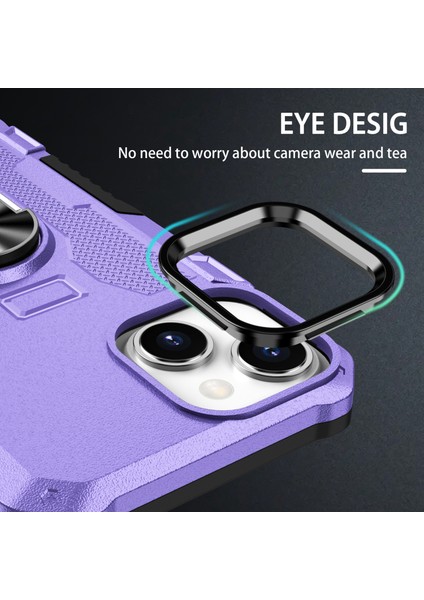 Apple iPhone 14 Plus Kayar Kamera Kapaklı Standı Telefon Kılıfı - Mor (Yurt Dışından) fırsatları