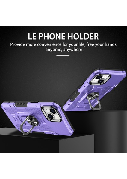 Apple iPhone 14 Plus Kayar Kamera Kapaklı Standı Telefon Kılıfı - Mor (Yurt Dışından) indirimleri