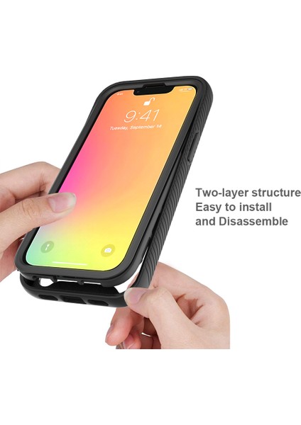 Apple iPhone 14 Için Hibrit Tam Koruma Telefon Kılıfı - Kırmızı (Yurt Dışından) fırsatları